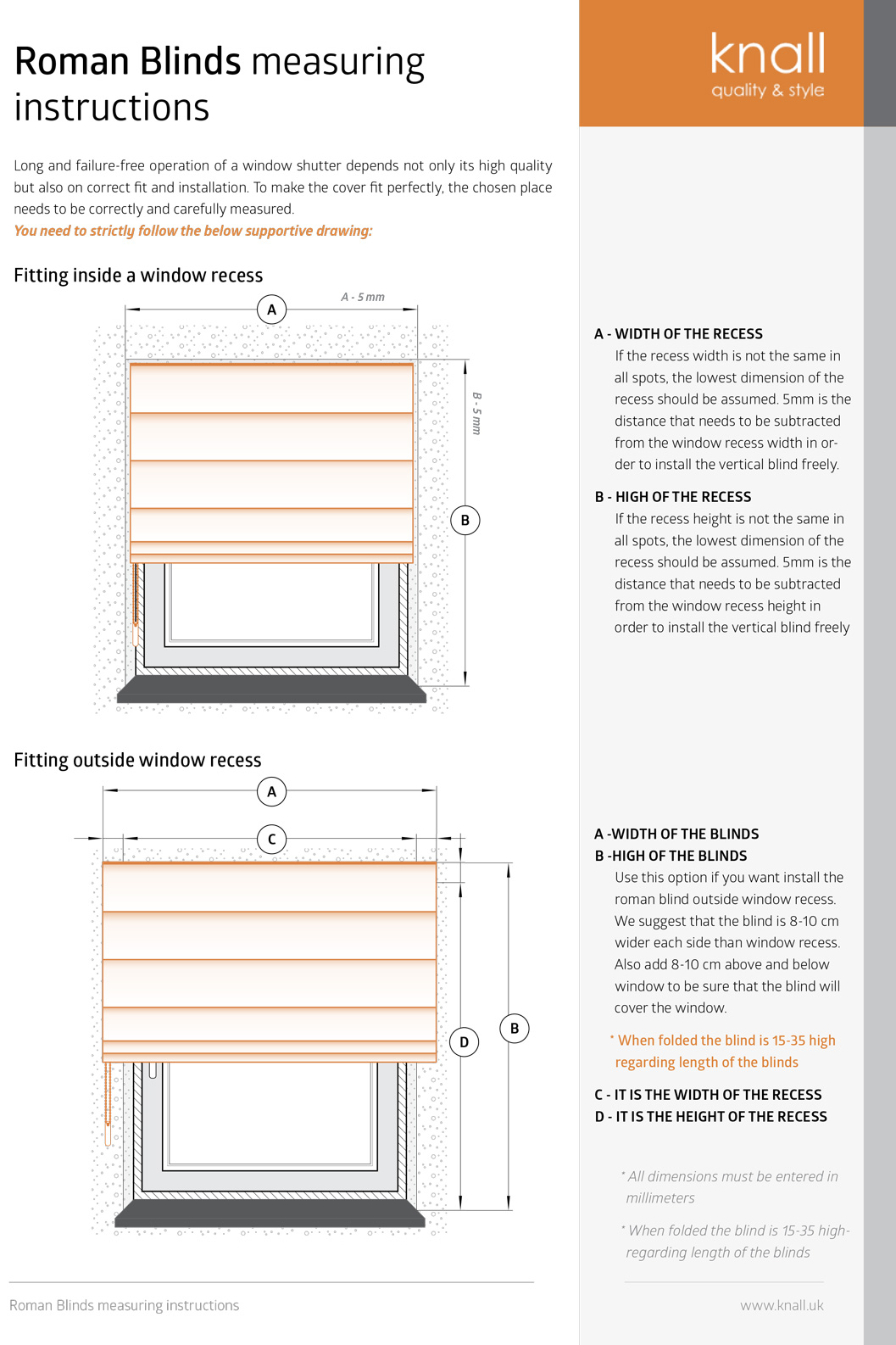 Roman blinds measuring Roman blinds measuring
