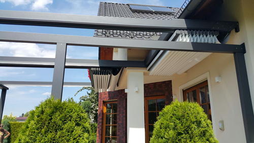 säkerhetsvägg solid pergola
