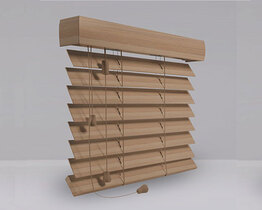 Träpersienner i lägenhet