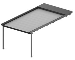 Väggmonterad aluminiumpergola