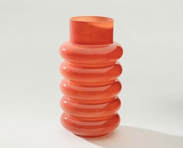 Wazon szklany Rosso 15x35 cm