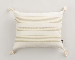 Kuddfodral till kudde Linea Sand Tofs 45x45 cm