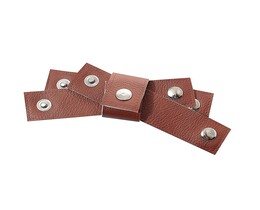 Zestaw obrączek med serwetki Eco Leather 4szt. brun