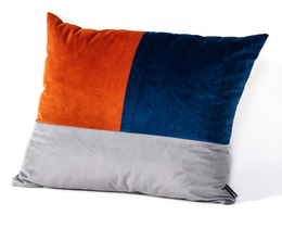 Poduszka Patchwork kwadratowa kopparbläck grå