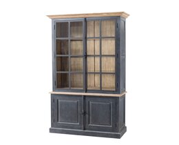 Skänk Gordes 110x46x230 gammal svart &amp; naturfärgad