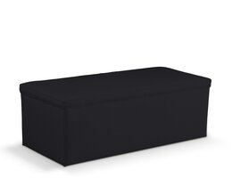Klädd förvaringslåda