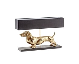 Bordlampa Guld Hund 48cm