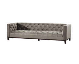 Soffa Velvet Elite grå 3-sits