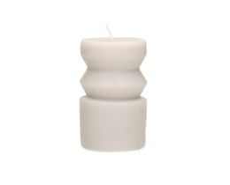 Świeca Cornelia 14cm ljusgrå