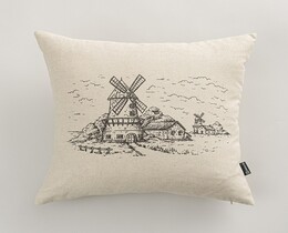 Kuddfodral till kudde Countryside Windmill 45x45 cm