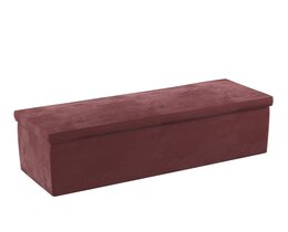 Klädd förvaringslåda