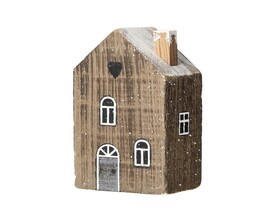 Dekoracja Snow House 12cm mörkbrun
