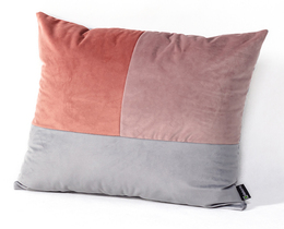 Poduszka Patchwork kwadratowa rosa grå lila