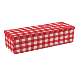 Klädd förvaringslåda