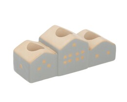Świecznik hus 13x5x7cm grå