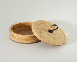 Träbehållare med lock Cubero 19x12 cm