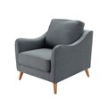 Armchair Venuste denim blue/brown